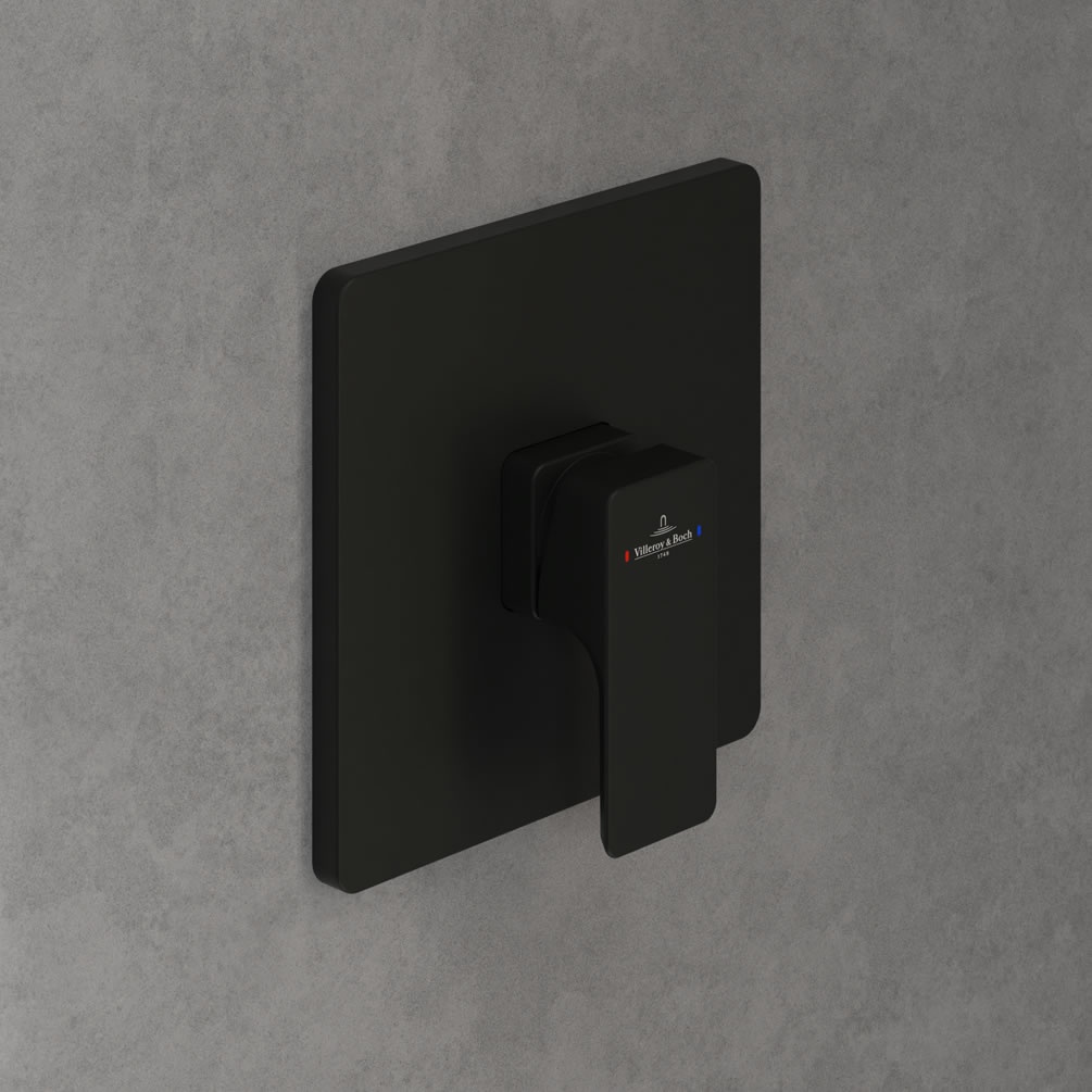 Lifestyle image of Villeroy & Boch Subway 3.0 Matt Black Single Outlet Bath/Shower Valve